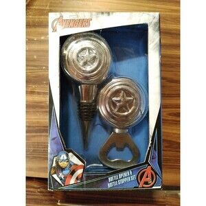 Avengers Bottle Opener & Stopper Two Piece Set Captain America Kitchen Bar Set